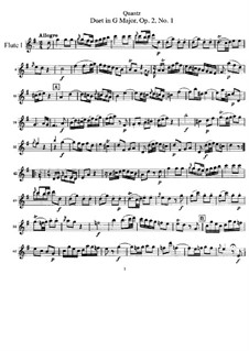 Six Duos for Two Flutes, QV 3:2 Op.2: No.1-3 – flutes parts by Johann Joachim Quantz