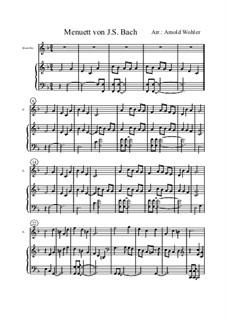 Minuet in F Major for Flute and Piano: Minuet in F Major for Flute and Piano by Johann Sebastian Bach