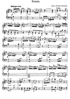 Sonata for Piano in G Major: Sonata for Piano in G Major by Johann Kirnberger