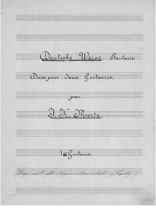 Deutsche Weise, Op.38: partes by Johann Kaspar Mertz
