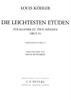 Twelve Easy Studies, Op.151: Para Piano by Louis Köhler