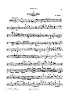 Five Old French Dances for Viola: No.1 L'Agréable, for Viola and Piano – Viola Part by Marin Marais
