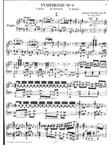 Complete Symphony: versão para piano by Antonín Dvořák