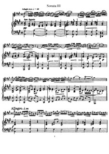 Sonata No.3 : Versão para flauta e piano, parte solo by Johann Mattheson