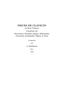 Suite No.1 in D Minor: para cravo by Johann Mattheson