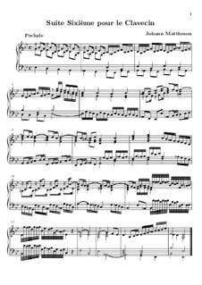 Suite No.6 in E Flat Major: Suite No.6 in E Flat Major by Johann Mattheson