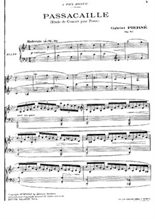 Passacaglia (Passacaille), Op.52: Passacaglia (Passacaille) by Gabriel Pierné