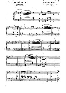 Quartet No.2 in G Major: versão para piano by Ludwig van Beethoven