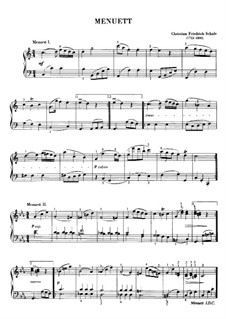 Two Minuets: dois minuetos by Christian Friedrich Schale