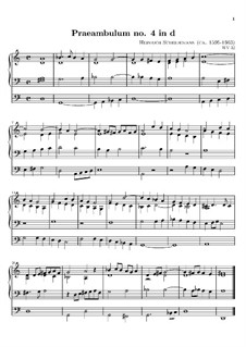 Praeambulum No.4 in D Minor, WV 32: Praeambulum No.4 in D Minor by Johann Heinrich Scheidemann