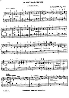 Christmas-Hymn with Variation, Op.167: Christmas-Hymn with Variation by Henry Maylath