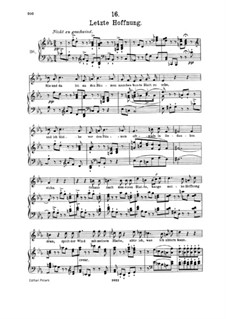 No.16 Letzte Hoffnung (Last Hope): Partitura piano-vocal by Franz Schubert