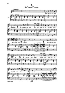 No.7 Auf dem Flusse (On the Stream): Partitura piano-vocal by Franz Schubert