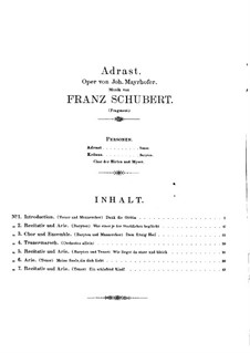 Adrast, D.137: No.1-7 by Franz Schubert