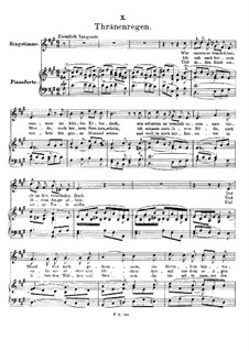 No.10 Thränenregen (Shower of Tears): Partitura Piano-vocal by Franz Schubert
