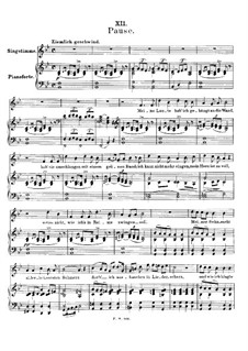 No.12 Pause (Interlude): Partitura Piano-vocal by Franz Schubert