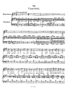 No.7 Ungeduld (Impatience): Partitura piano-vocal by Franz Schubert