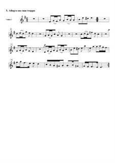 Concerto Grosso No.3 in E Minor, HWV 321: Movement V – violin I part by Georg Friedrich Händel