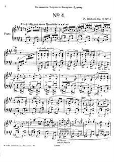 Six Fairy Tales, Op.51: Fairy Tale No.4 by Nikolai Medtner