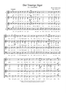 Romances and Ballades, Op.75: No.3 Der traurige Jäger (The Sad Hunter) by Robert Schumann