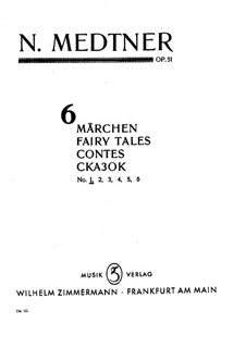 Six Fairy Tales, Op.51: set completo by Nikolai Medtner