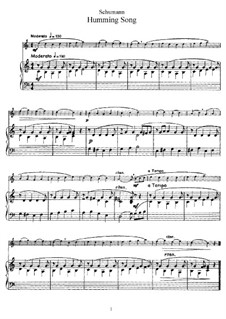 No.3 Trällerliedchen (Humming Song): para flauta e piano - partitura, parte by Robert Schumann