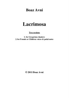 Lacrimosa: Lacrimosa by Boaz Avni