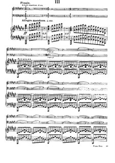 Three Concert Trios for Violin, Cello and Piano, Op.1: Trio No.1 in F Sharp Minor, Movement III by César Franck