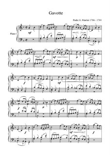 Gavotte: Para Piano by Giovanni Battista Martini