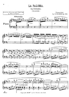 La Paloma, Op.174: La Paloma by Henri Cramer