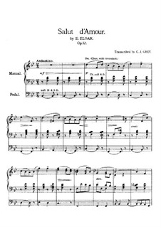 Salut d'amour (Love's Greeting), Op.12: para orgãos by Edward Elgar