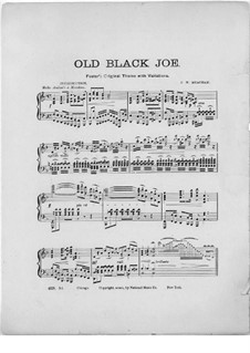 Variations on Theme 'Old Black Joe' by S. Foster: Variations on Theme 'Old Black Joe' by S. Foster by Frank W. Meacham