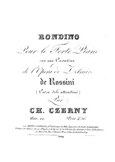 Rondino in C Major, Op.22 No.1: Para Piano by Carl Czerny