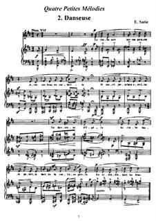 Quatre petites mélodies: No.2 Danseuse  by Erik Satie