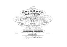 Trois rondeaux: Para Piano by Carl Czerny