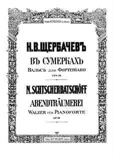 Au soir tombant. Waltz, Op.39: Au soir tombant. Waltz by Nikolai Shcherbachov