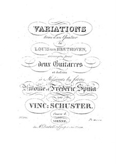 Variations on Quartet by L. van Beethoven, Op.4: Variations on Quartet by L. van Beethoven by Vincenz Schuster