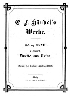 Italian Duets and Trios: livro I by Georg Friedrich Händel