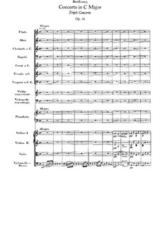 Concerto for Violin, Cello, Piano and Orchestra , Op.56: Partitura completa by Ludwig van Beethoven