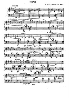 Three Pieces. No.3 Night, Op.8: Three Pieces. No.3 Night by Erkki Melartin