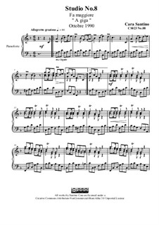 Studies for Piano, CS023 No.1-10: No.8 in F Major by Santino Cara