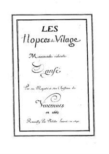 Les noces de village (A Village Wedding), LWV 19: Les noces de village (A Village Wedding) by Jean-Baptiste Lully