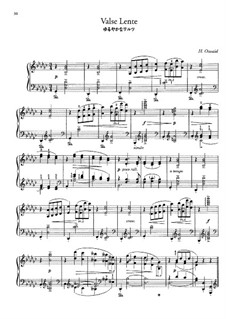 Valse lente (Slow Waltz) for Piano: Valse lente (Slow Waltz) for Piano by Henrique Oswald