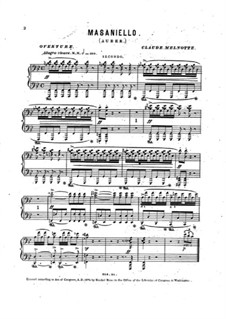 Overture: para piano de quadro mãos by Daniel Auber