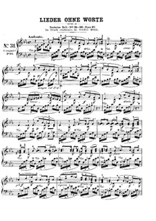 Songs without Words, Op.67: Nr.1 Tröstung by Felix Mendelssohn-Bartholdy
