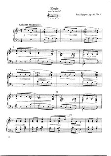Elegy, Op.41 No.1: Elegy by Emil Sjögren