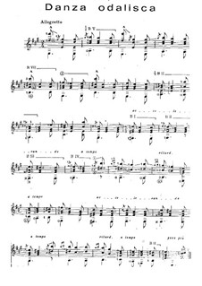 Danza odalisca (Dance Odalisque): Para Guitarra by Francisco Tárrega