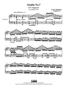 Studies for Piano, CS026 No.1-10: No.7 in sol maggiore by Santino Cara