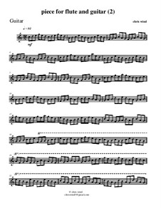 Piece for flute and guitar (2): parte Guitarra by Chris Wind