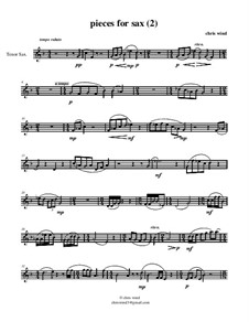 Pieces for sax: (2) by Chris Wind